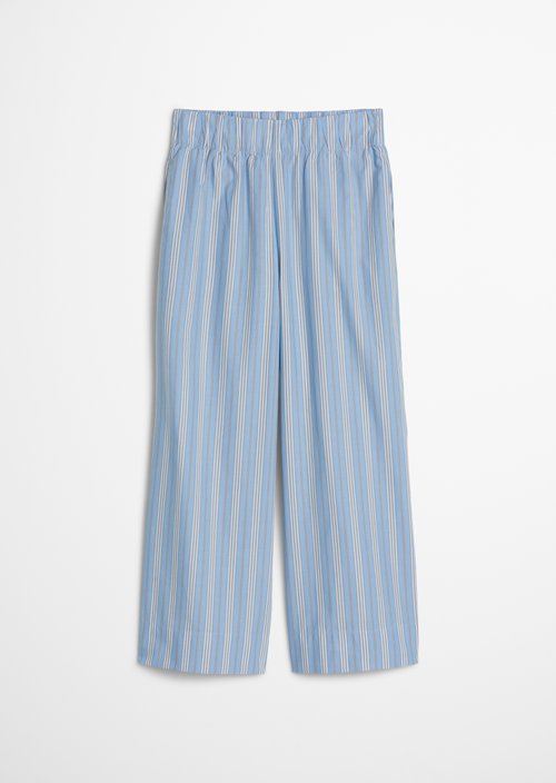 Striped culotte ankle lenght — Light Blue