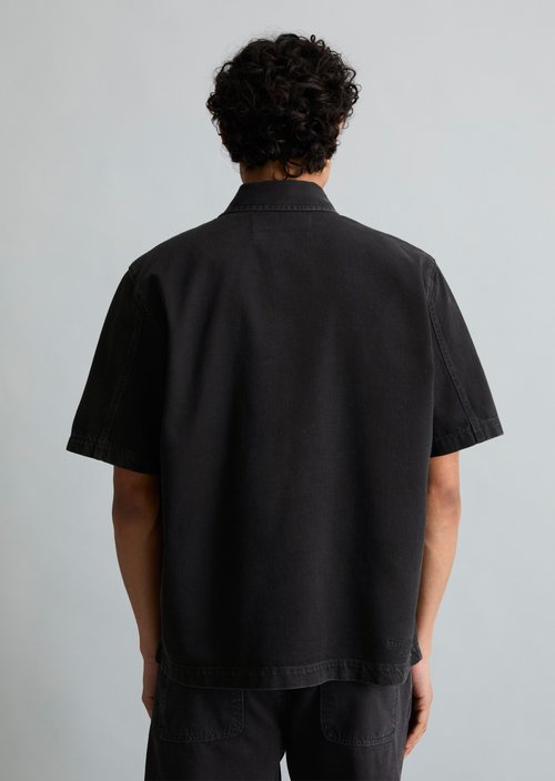 Regular denim shirt — Black