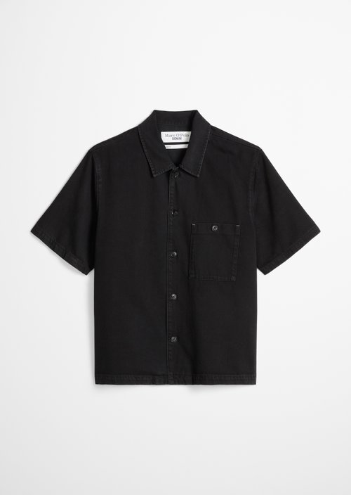 Regular denim shirt — Black