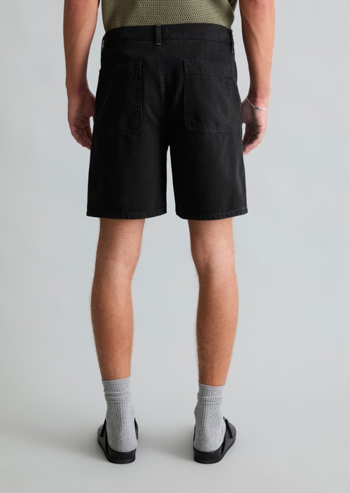 Denim shorts — Black