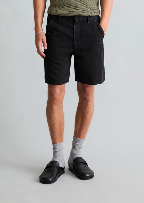 Denim shorts — Black