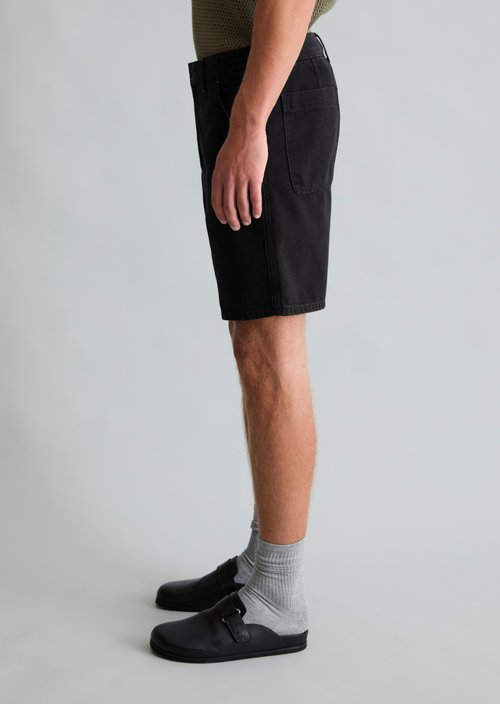 Denim shorts — Black