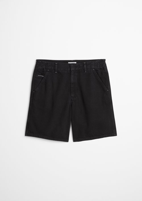 Denim shorts — Black