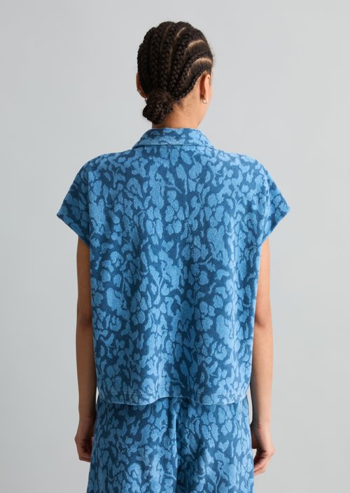 DfC terry cloth polo shirt relaxed — Medium Blue