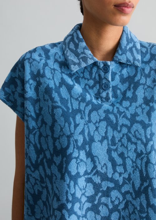 DfC terry cloth polo shirt relaxed — Medium Blue