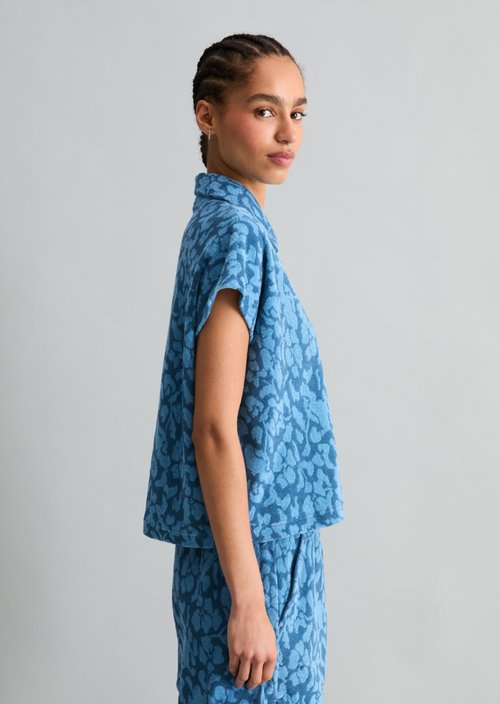 DfC terry cloth polo shirt relaxed — Medium Blue