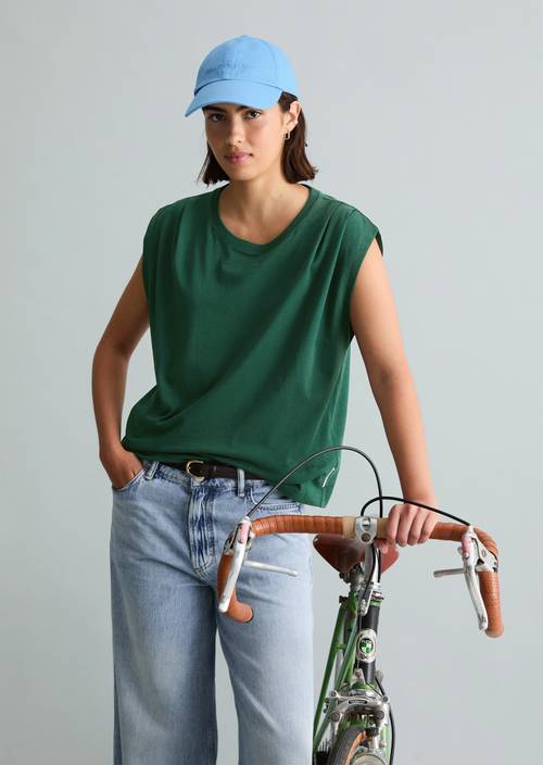 T-Shirt relaxed Rich Emerald in Frontalansicht
