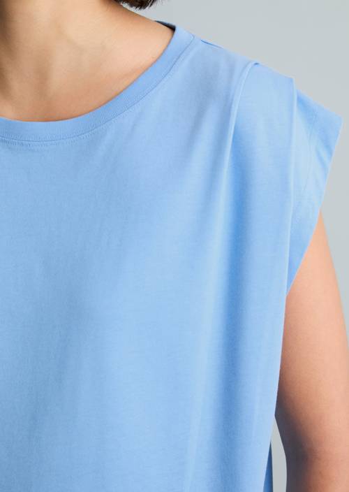 Relaxed T-shirt Flaxflower Blue in detail view