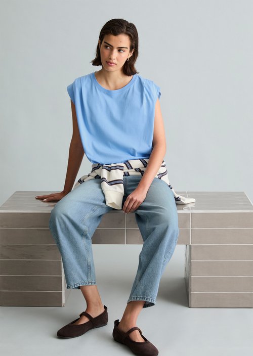 Relaxed T-shirt — Flaxflower Blue