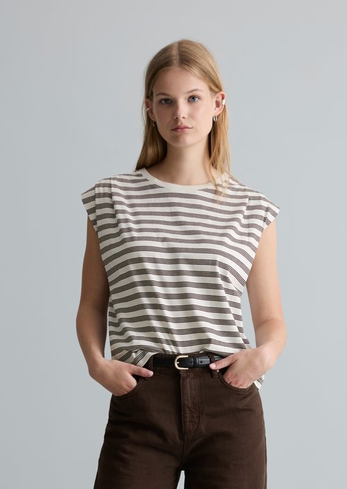 Relaxed striped T-shirt — Offwhite