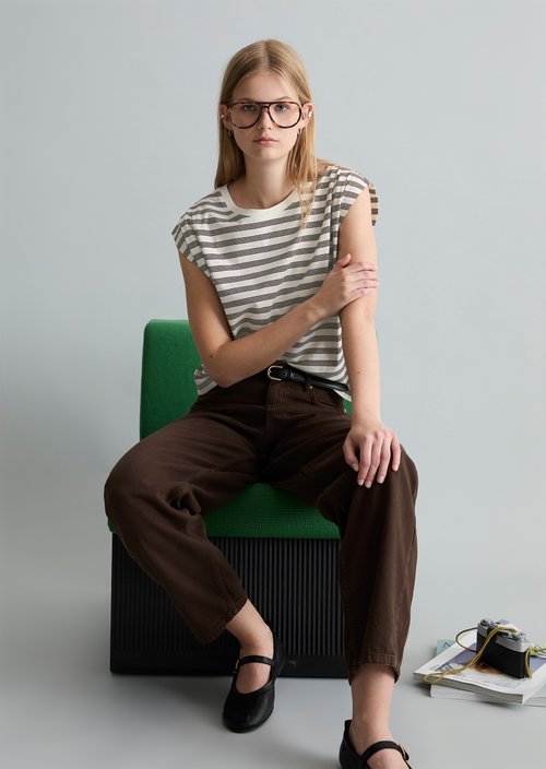 Relaxed striped T-shirt — Offwhite