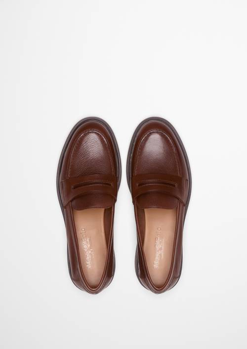 Penny-Loafer Model Paula Cognac in Ansicht von oben