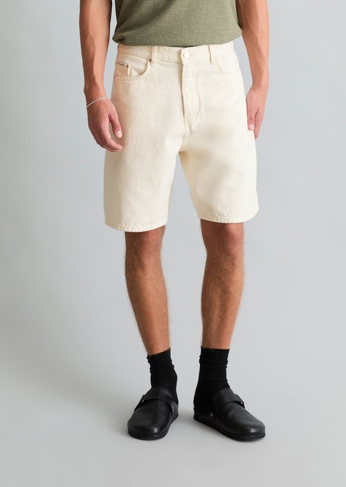 Denim shorts model Kalle relaxed — White