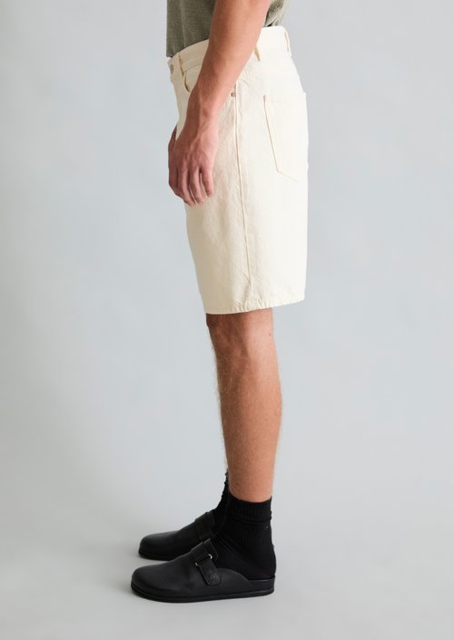 Denim shorts model Kalle relaxed — White