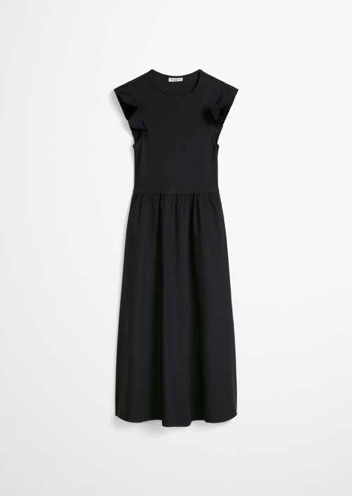 Flounce jersey dress flared — Blue Depths