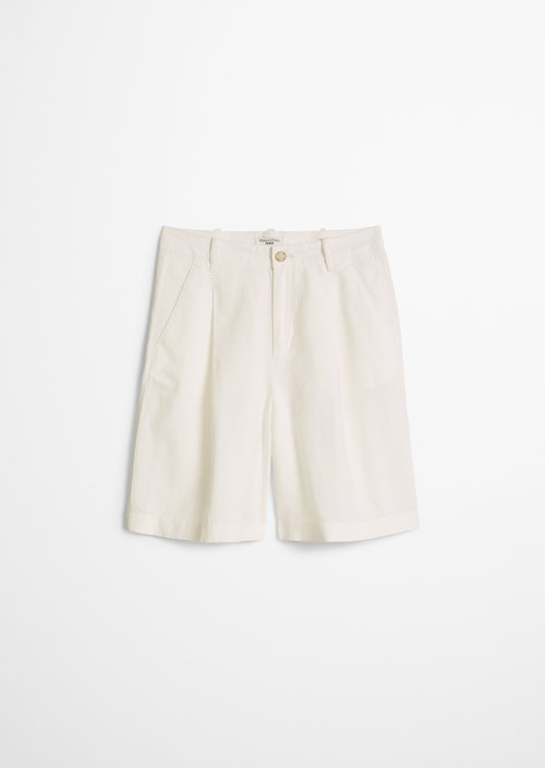 Pleated shorts regular — Silky White