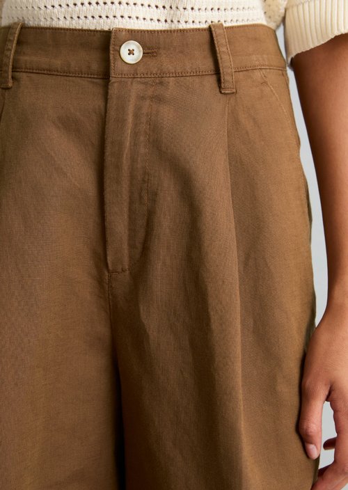 Pleated shorts regular — Umbra Brown