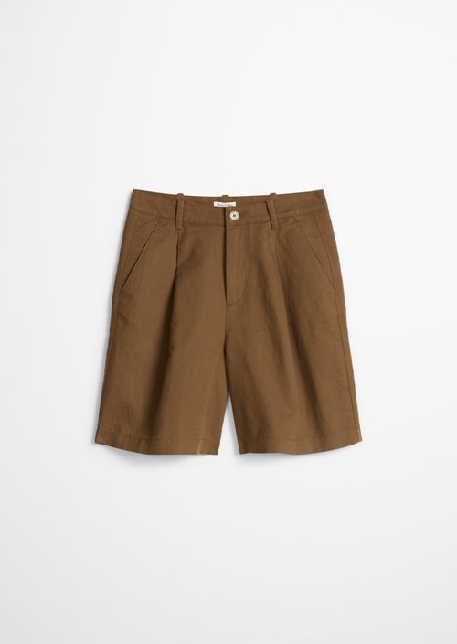 Pleated shorts regular — Umbra Brown