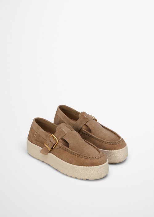 Mary Jane loafer model Pia — Darker Sand