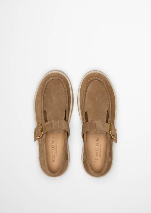 Mary-Jane-Loafer Model Pia Darker Sand in Ansicht von oben