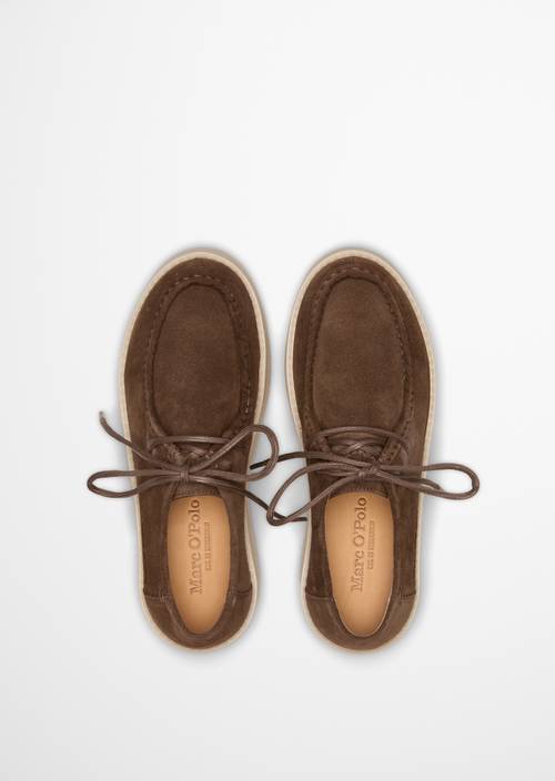 Schnürer Model Pia Dark Taupe in Ansicht von oben