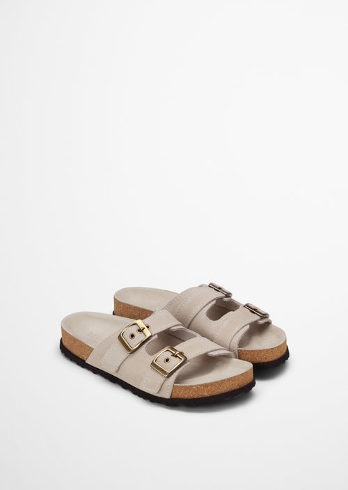 Mule model Quinn — Grey Silk