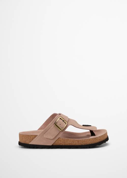 Thong mule model Quinn Nude right shoe outer view