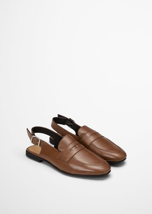 Slingback loafer model Safina — Dark Taupe