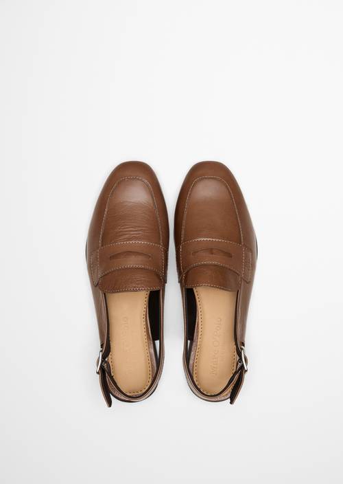 Model mokasín Safina Dark Taupe v pohledu shora