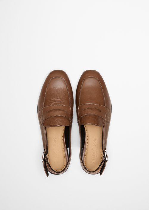 Slingback loafer model Safina — Dark Taupe