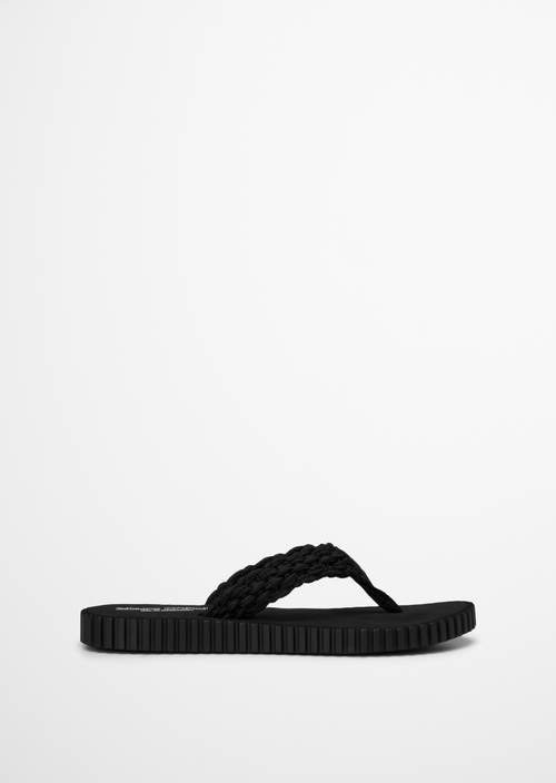 Zehentrenner Model Sandy Black Ansicht rechter Schuh von außen