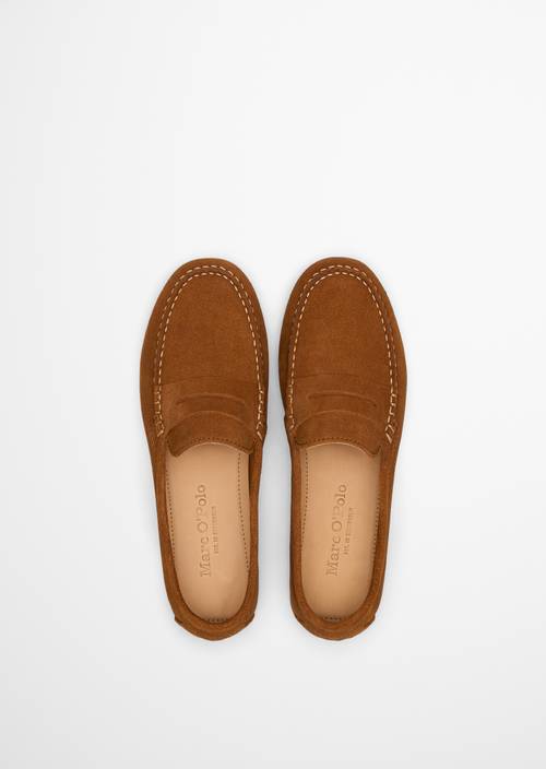 Mokassin Model Selma Cognac in Ansicht von oben