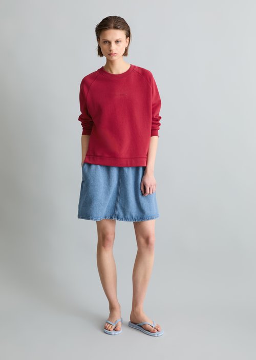 DfC Sweatshirt relaxed — Vivid Cherry
