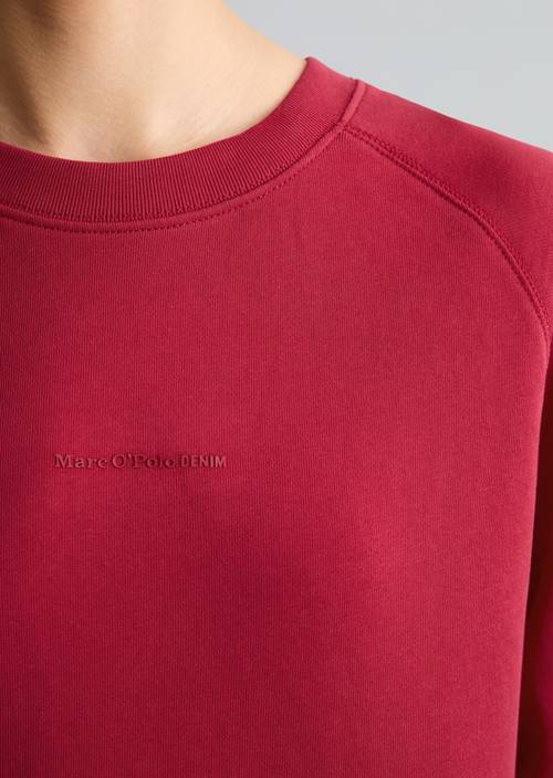 DfC Sweatshirt relaxed Vivid Cherry in detailaanzicht