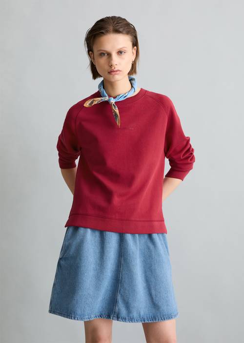 DfC Sweatshirt relaxed Vivid Cherry in vooraanzicht