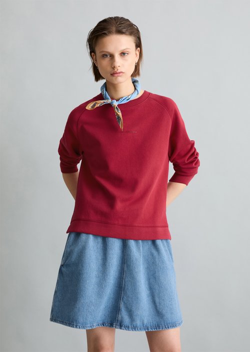 DfC Sweatshirt relaxed — Vivid Cherry
