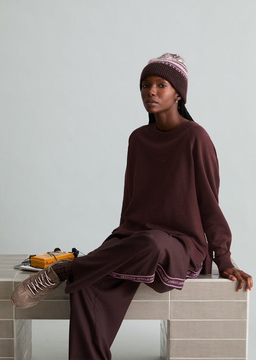 Relaxed-fit sweatshirt — Espresso Brown