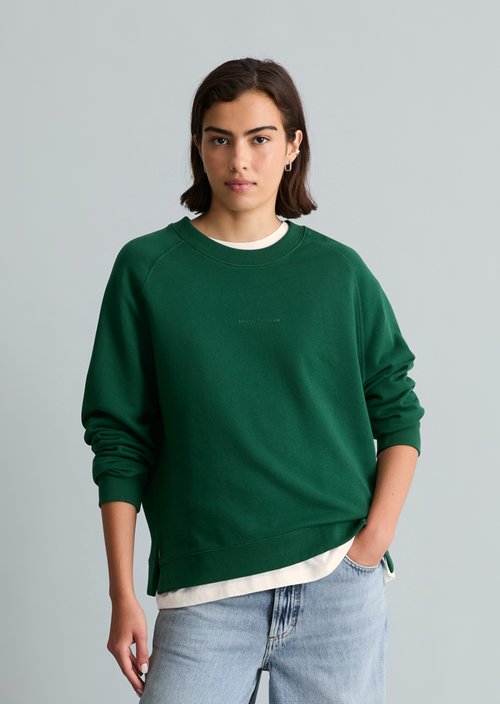 Relaxed-fit sweatshirt — Rich Emerald