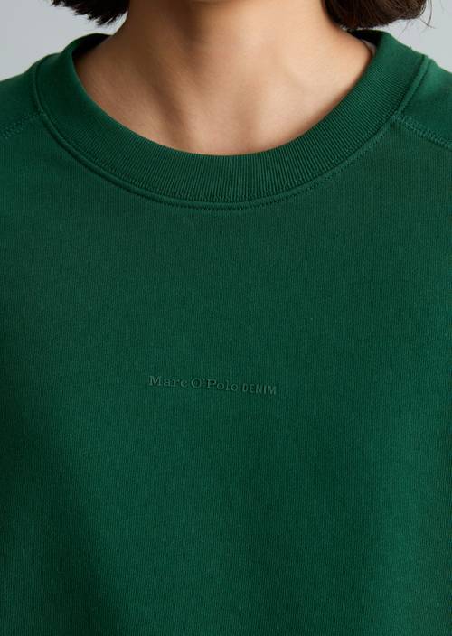 Sweatshirt relaxed Rich Emerald in Detailansicht