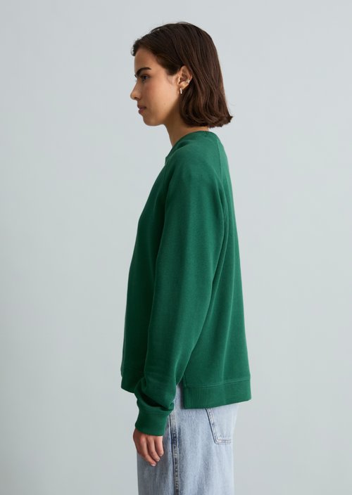 Relaxed-fit sweatshirt — Rich Emerald