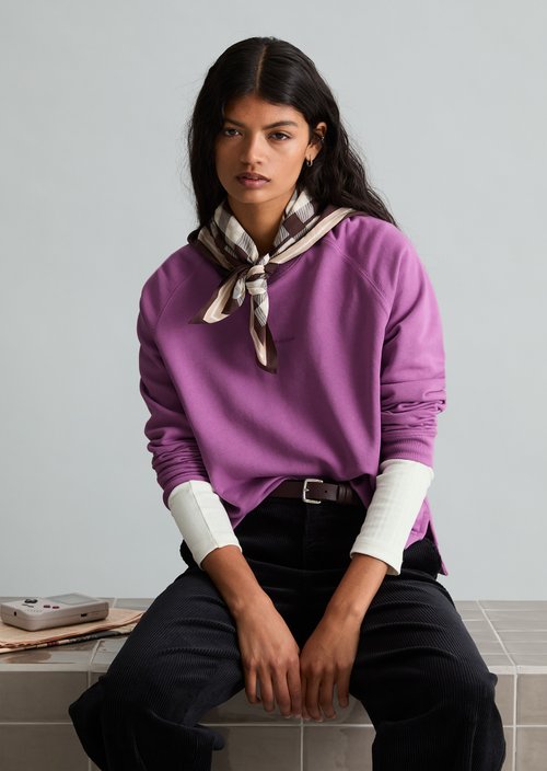 Relaxed-fit sweatshirt — Smoky Grape