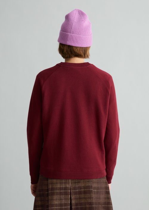 Relaxed-fit sweatshirt — Deep Burgundy