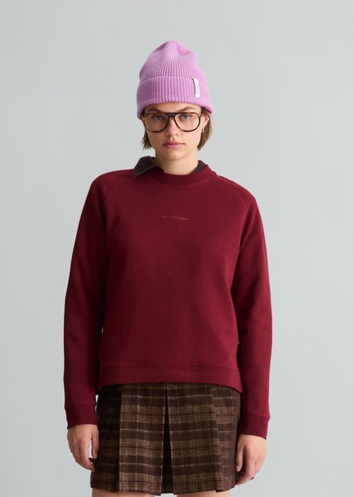 Relaxed-fit sweatshirt — Deep Burgundy