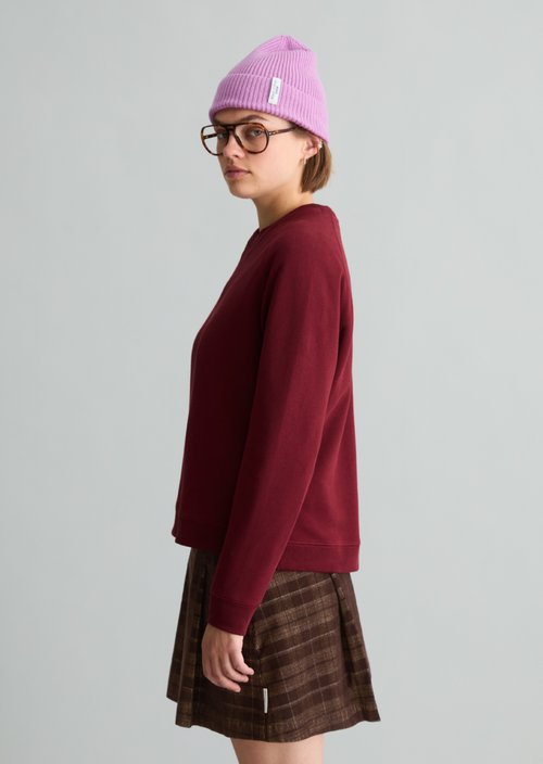 Relaxed-fit sweatshirt — Deep Burgundy