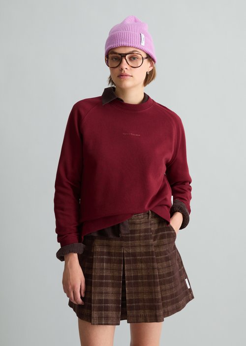 Relaxed-fit sweatshirt — Deep Burgundy