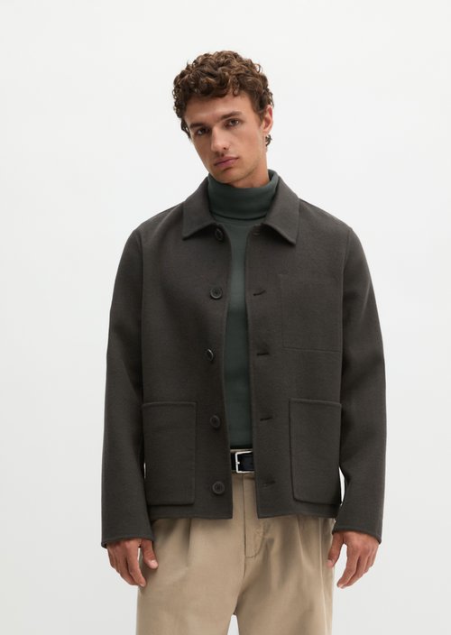 Regular-Fit Wool Jacket — Wooden Earth