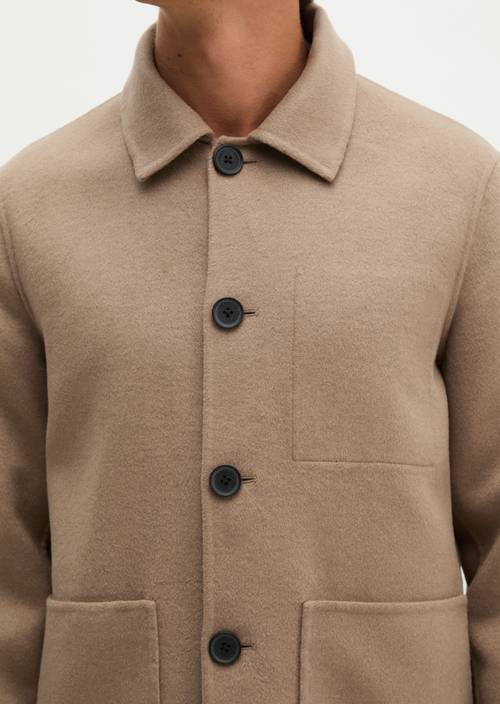 Regular-Fit Wool Jacket Charleston Gray in detail view