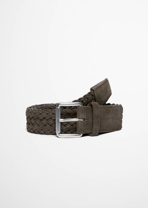 Braided belt Dark Nickle in front view