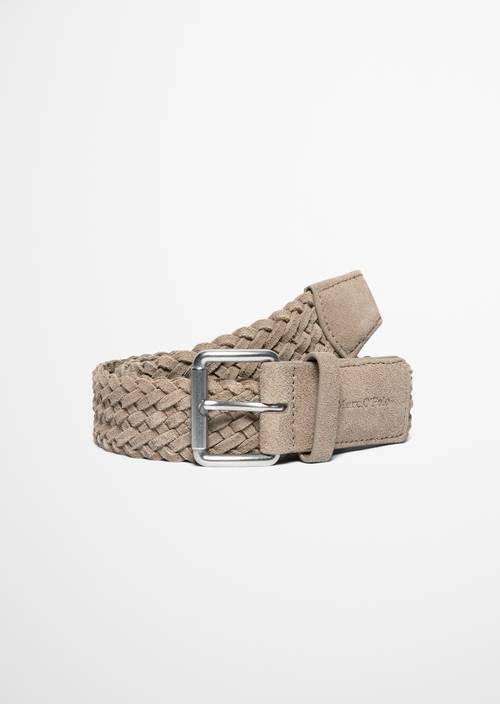 Braided belt Charleston Gray in front view