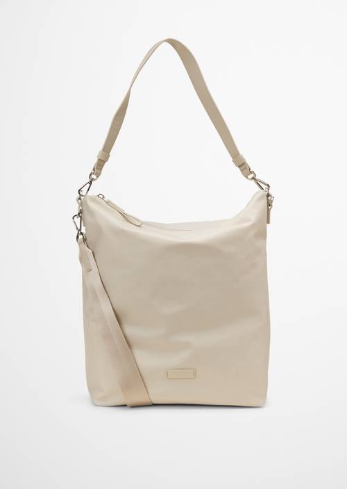 Hobo Bag Grey Silk in Frontalansicht